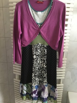 Kleid von Alba Moda in Größe 38, dazu passendes Jäckchen von Taifun Neuwertig