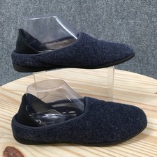 Mahabis Classic Slippers Womens 8 Mule Slip On Round Toe Comfort Flats Wool Blue
