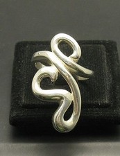 Stylish Long Sterling Silver Ring Solid 925 Handmade Perfect Quality Empress