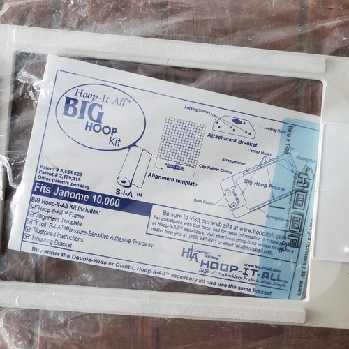Hoop It All Big Hoop Kit Fits Janome 10,000 Embroidery Solutions Unopened - Picture 3 of 4