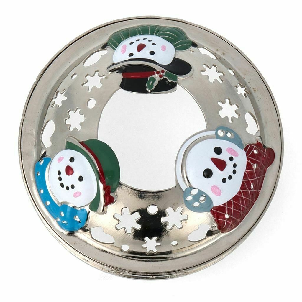 Yankee Candle Christmas Xmas 'Snowman' Illuma Lid. Fits Large & Medium