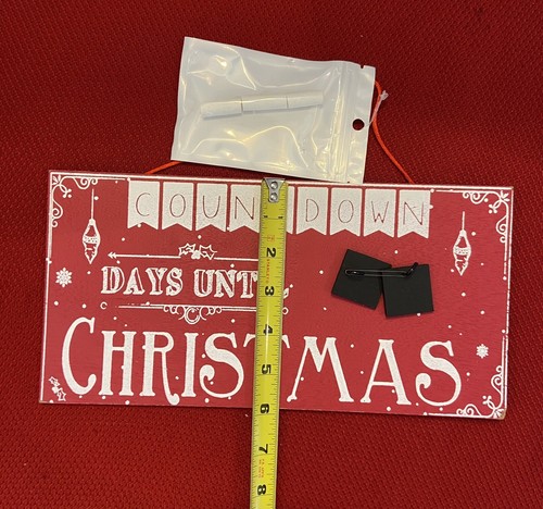 Placa roja de cuenta regresiva para Navidad. - Imagen 4 de 5