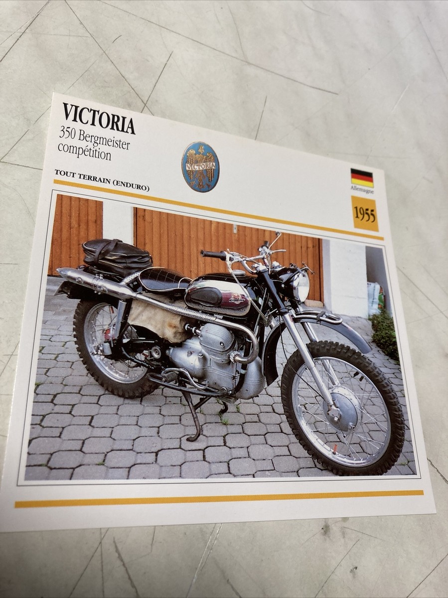 Victoria 350 Bergmeister Enduro 1955 Collectible Motorcycle Card