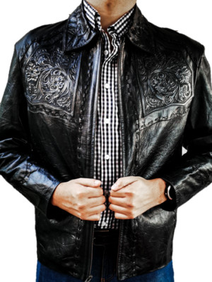 Chamarra de Piel Modelo 020 Cincelado Hombre