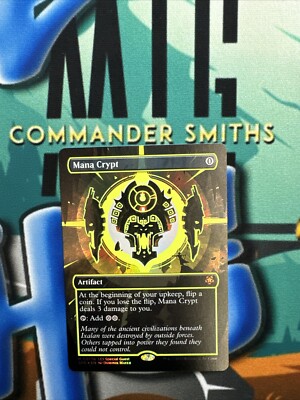 Mana Crypt   Neon YELLOW FOIL   MTG NM Special Guest 17b 0017b Borderless