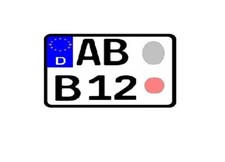 1 Kennzeichen in schwarz | 200 x 130 mm || Roller | Leichtkraftrad | verkleinert