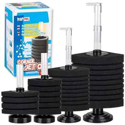 Happet Aquarium Schwammfilter Corner-Jet Serie, Schwammfilter Biofilter Filter