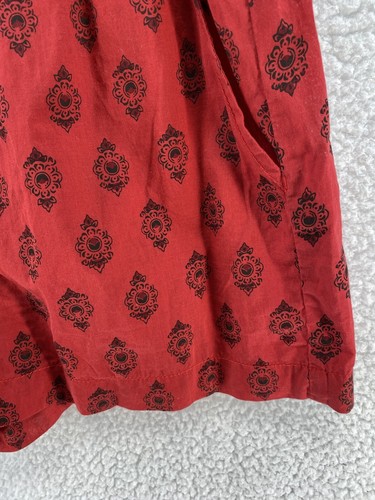 LOGG Womens Small S Red Floral Romper Shorts Sleeveless Casual - Picture 7 of 11