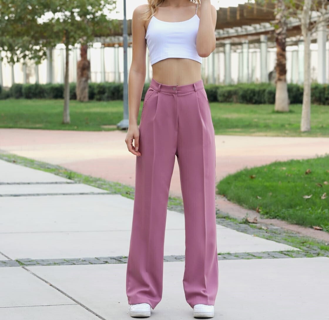 SOLY HUX Damen Hose - Weite Bein Palazzo Pants Für Business Und Freizeit