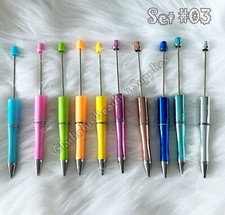 10 Pcs Beadable Pens, Plastic Pens, For Chunky Bubblegum Beads, Pen Blank