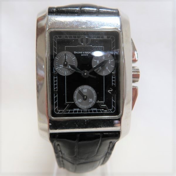 Baume & Mercier 65341 Hampton Black Quartz Watch Chronograph