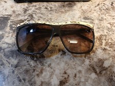 Vtg Pan Oceanic Sunglasses Retro 1980 s Snake Skin Trim Preowned-Rare