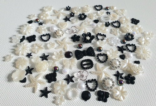 110 Mix Shabby Chic Resin Flatbacks Craft Card Album make Embellishments DIY