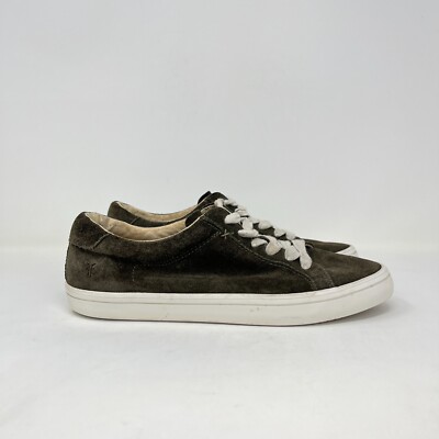 Frye Kerry Forest Green Suede Casual Low Top Shoes Women's Size 8