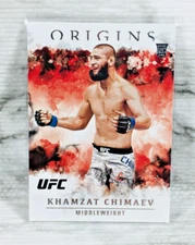 2021 PANINI CHRONICLES UFC #32 "KHAMZAT CHIMAEV" RC ROOKIE CARD (ORIGINS) BORZ!