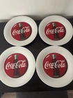 Vintage 1996 COCA-COLA PLATE SALAD DESSERT- GIBSON - 7 3/4 INCHES Set of 4