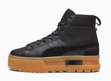 PUMA WOMEN'S MAYZE MID GENTLE PLATFORM SNEAKERS BLACK AND GUM SIZE 7 NWOB