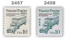 2457 2458 Tractor Trailer 1930s 10c Variety Set 2 Transportation MNH - Buy Now