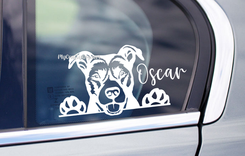 AmStaff Peeking Sticker Vinyl Decal American Staffy Mum Gift Staffordhsire Mom - Picture 3 of 6