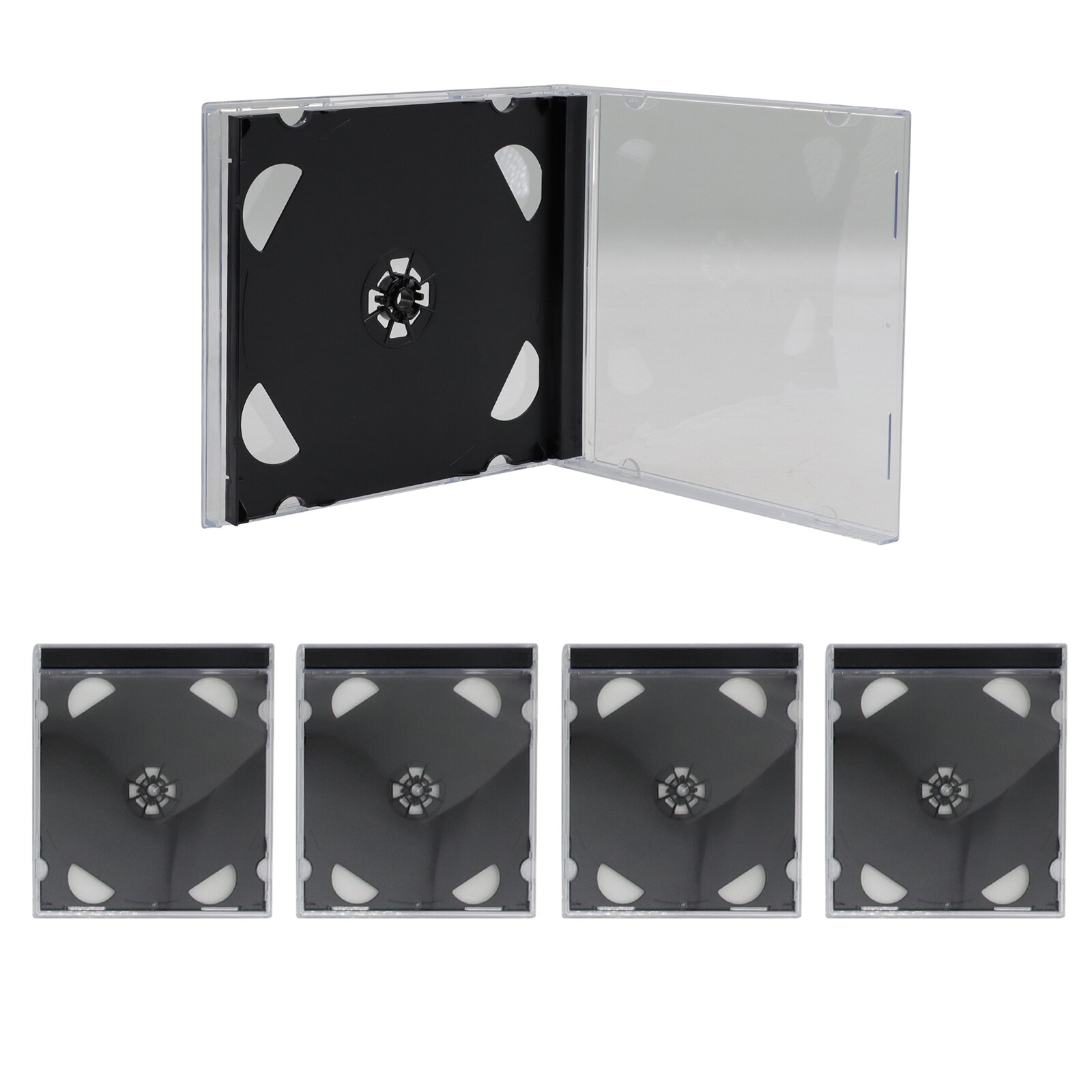 5PC STANDARD Double CD Jewel Case with Tray 10.4mm (2 CD) Lots Protectors Cover