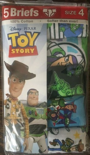 Disney-Pixar Toy Story Boys 5 Pair Pack Brief Underwear Size 4 - 6 Soft Cotton - Picture 15 of 23