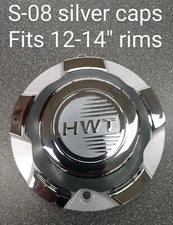 New Hi-Spec Series 08 Plastic Center Cap for 12-14" Trailer Wheel Rim All Silver