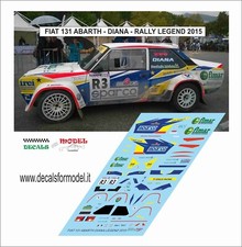 DECALS 1:43 FIAT 131 ABARTH  PAOLO DIANA RALLY LEGEND 2015