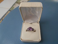 Sterling Sliver 925 Amethyst Ring Size 8 NEW