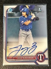 2022 Bowman Chrome JoJo Blackmon Prospect Auto #JBN Rangers 🔥