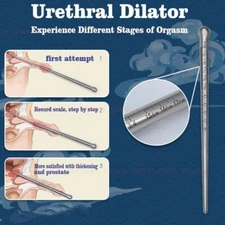 Stainless Steel Dilator Sounding Metal Urethr Stretching Penis Enhance Plug