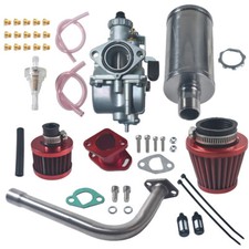 VM22 Carburetor Exhaust Pipe Muffler Kit For 212cc GX160 GX200 CT200U Go Kart