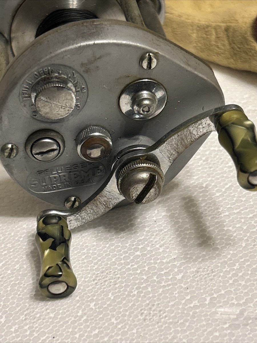 Vintage Pflueger Supreme Fishing Reel No.1573 Level Wind Anti