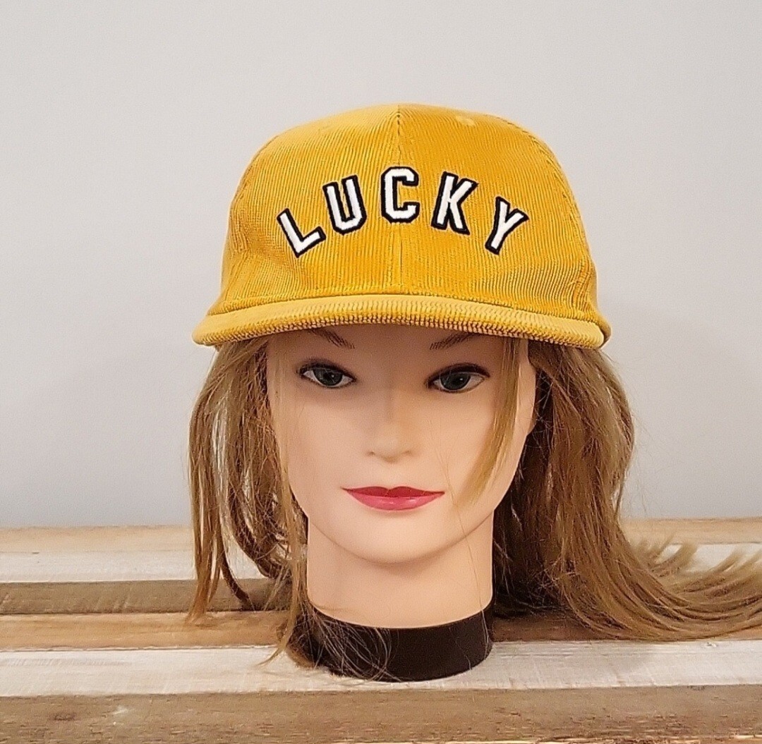 LUCKY BRAND Corduroy Baseball Cap Hat Gold One Size Adjustable