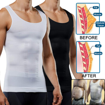 Herren Bauchkontrolle Shaper Weste Körperformer Tanktop Shapewear Unterhemd Slim