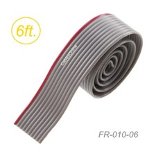 6ft Bulk 1.27mm Pitch 10-Wire Flat Ribbon Cable for 2.54mm FC Connectors