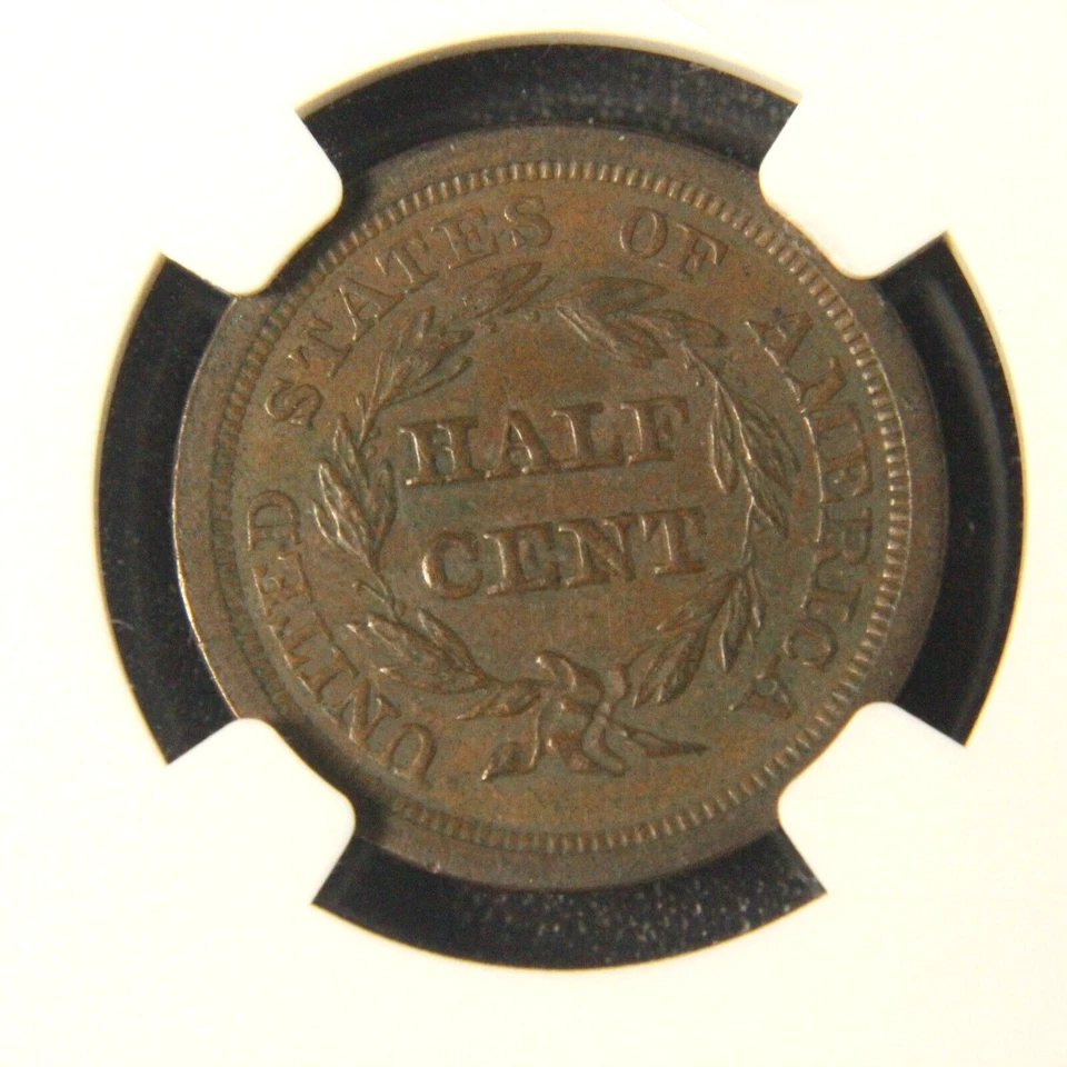 1851 Classic Head Half Cent, NGC AU-55, C-1 - Image 2 of 4
