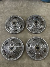Vintage Chevy 14 Inch Wire Hubcap Hub Cap Set Of 4