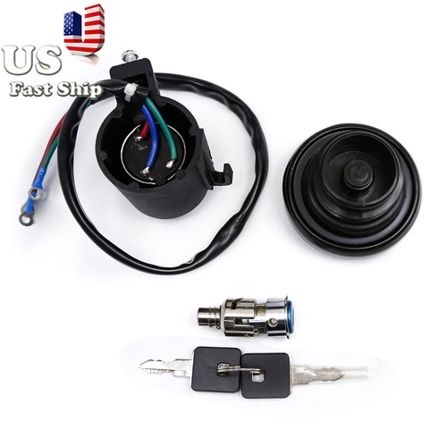 For Sportster 883 1986 87-2019 Ignition Switch Fuel Gas Tank&Seat Lock&2xKey Set - Picture 3 of 7