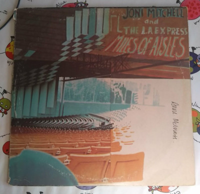 JONI MITCHELL AND THE L.A. EXPRESS MILES OF AISLES GATEFOLD  2 x  12'' LP Book in