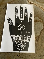 Full Hand Henna Stencil S138R