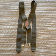 KHAKI wide suspenders, 2" side with, 44" is the longest it can be