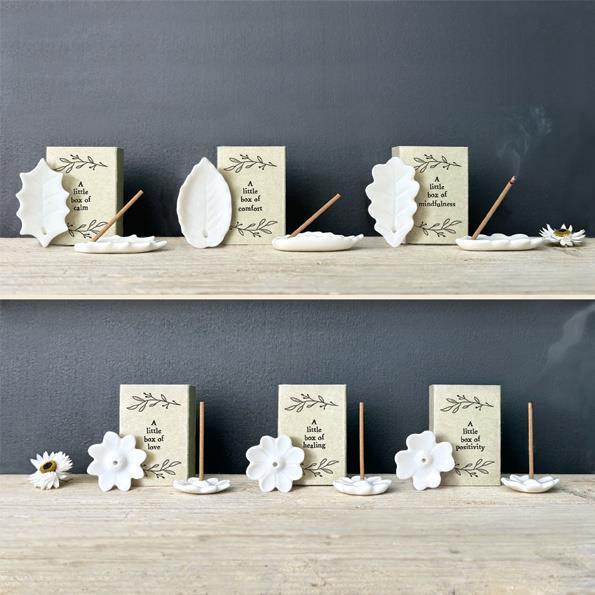 Weihrauchhalter und Stöcke kleine Streichholzschachtel inspirierend einzigartiges Geschenk Sorte EOI