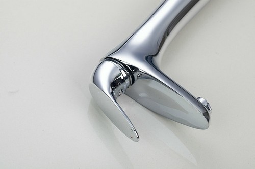 Grifo mezclador fregadero de vidrio cromado para baño cascada de EE. UU. - Imagen 5 de 10