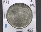 1923-Peace Dollar- UNC