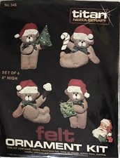 Vintage Titan Needlecraft 245 Teddy Bear Ornaments DIY Kit