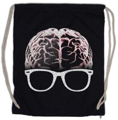 Nerd Brain Turnbeutel Fun Geek Nerd Computer Scientist Coder Glasses Gamer
