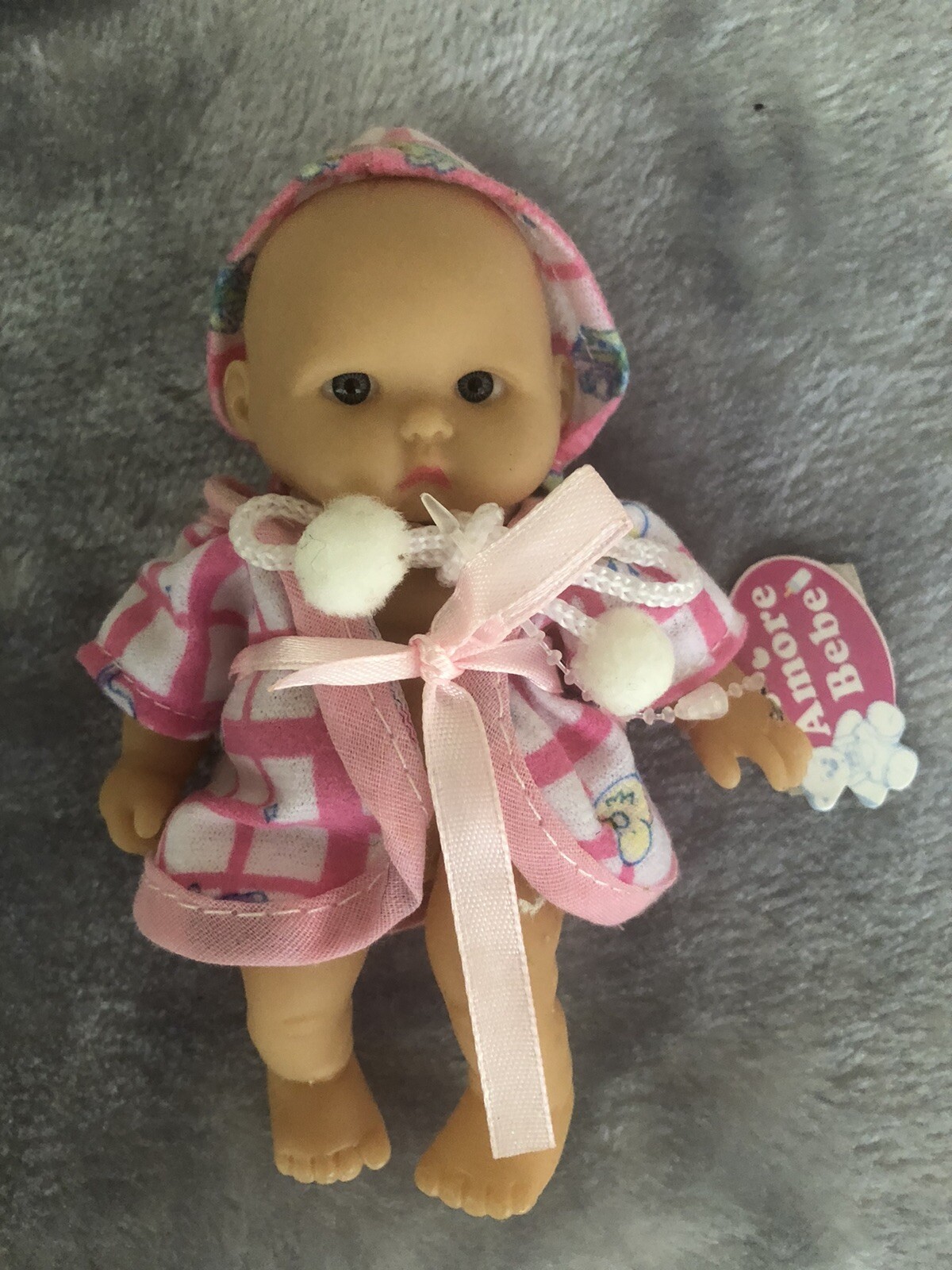 Mini Baby Dolls Vinyl Set Of 3 Cute Babies In Bath Robes eBay