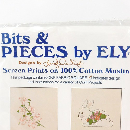 Set of 10 Vintage Panda Bear Screen Print Muslin Bits & Pieces by Ely 15" x 15" - Picture 5 of 7