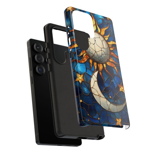 Celestial Sun Moon Glass Phone Case for iPhone, Samsung Galaxy, Pixel - 第 126/240 張圖片