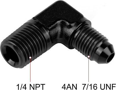 AN Reducer Fitting 4AN To 3 - Female Swivel To Male Flare Adapter In Black Anodized Aluminum Aluminum Fuel Line Adapter - Foto 3